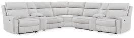 Social Pointe Reclining Sectional with Storage Consoles - De Avenue Furniture