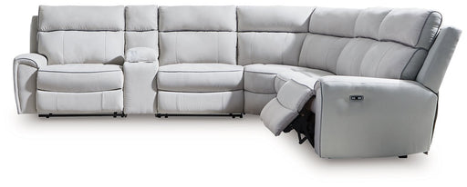 Social Pointe Reclining Sectional with Storage Console - De Avenue Furniture