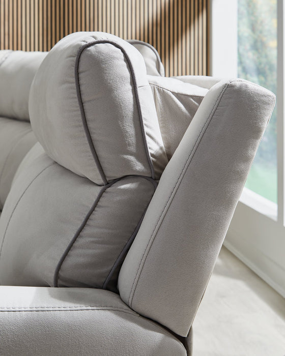 Social Pointe Reclining Sectional with Storage Console - De Avenue Furniture