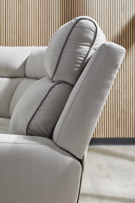 Social Pointe Reclining Sectional with Storage Console - De Avenue Furniture