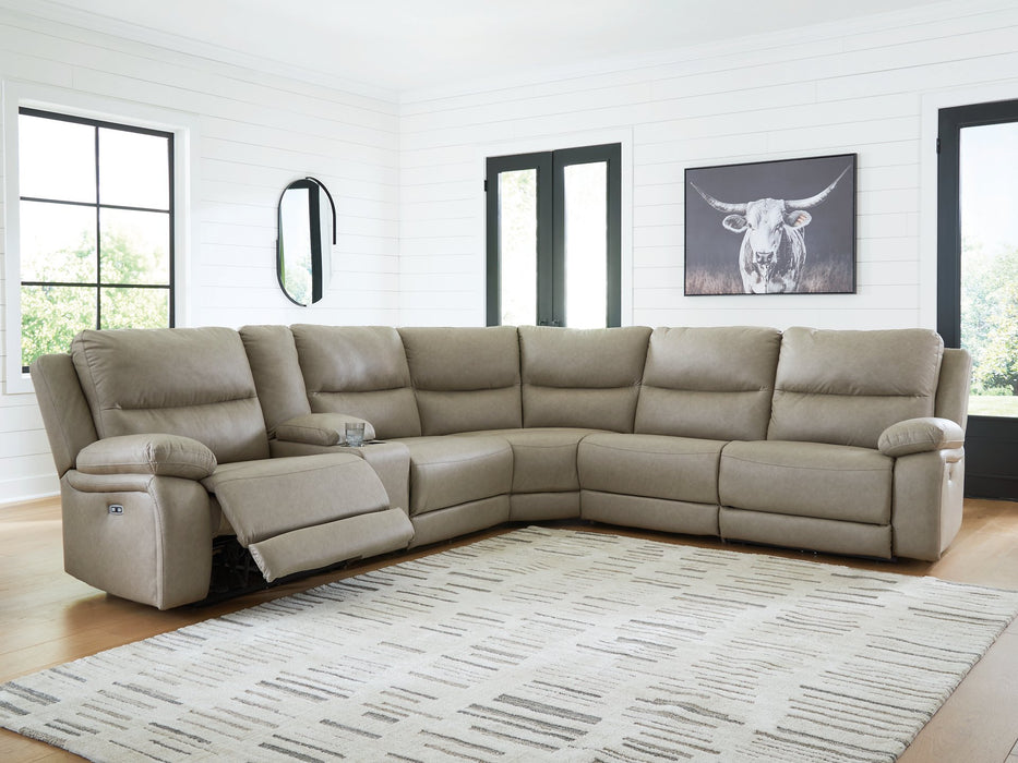 Narwhal Place Reclining Sectional with Storage Console - De Avenue Furniture