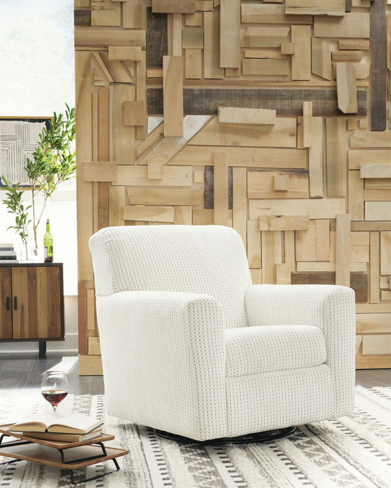 Herstow Swivel Glider Accent Chair - De Avenue Furniture