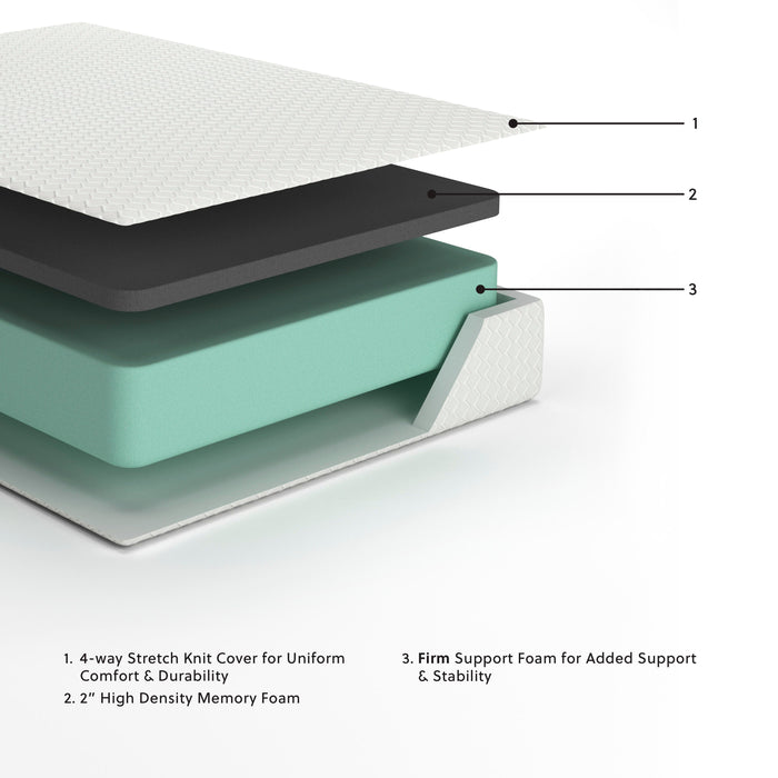 Chime 12 Inch Memory Foam Mattress in a Box - De Avenue Furniture