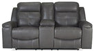 Jesolo Reclining Loveseat with Console - De Avenue Furniture