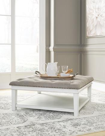 Kanwyn Upholstered Ottoman Coffee Table - De Avenue Furniture