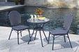 Odyssey Blue Outdoor Table and Chairs (Set of 3) - De Avenue Furniture