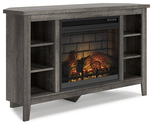 Arlenbry Corner TV Stand with Electric Fireplace - De Avenue Furniture