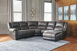 Nantahala 3-Piece Reclining Sectional with Chaise - De Avenue Furniture
