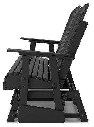 Hyland wave Outdoor Glider Loveseat - De Avenue Furniture