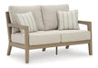Hallow Creek Outdoor Loveseat with Cushion - De Avenue Furniture