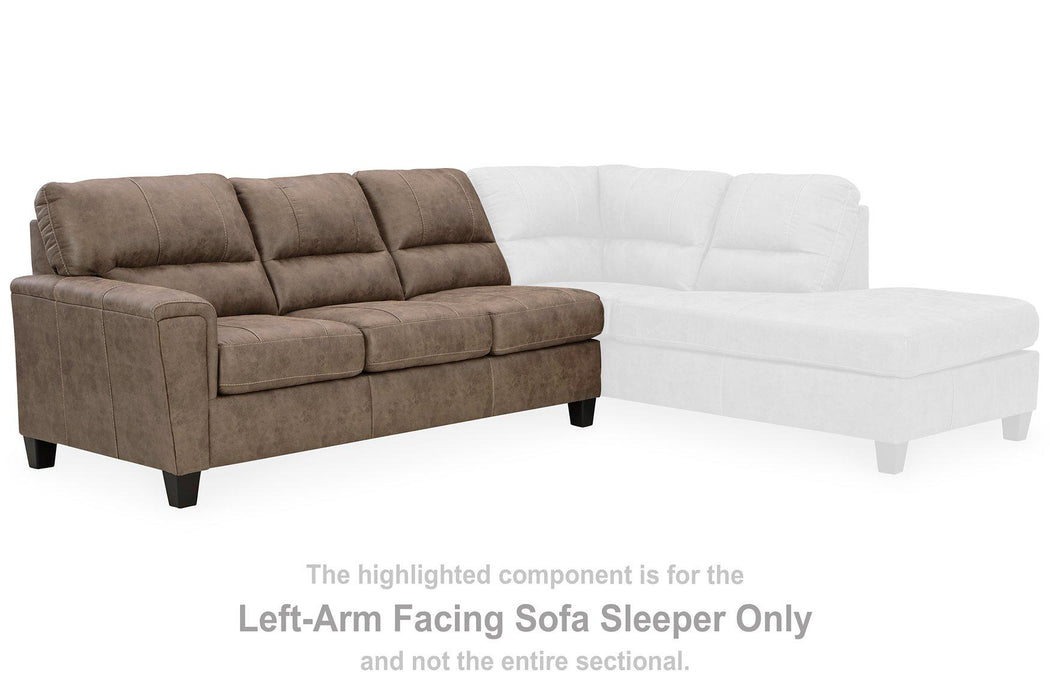 Navi 2-Piece Sectional Sofa Sleeper Chaise - De Avenue Furniture