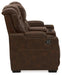 Owner's Box Power Reclining Loveseat with Console - De Avenue Furniture