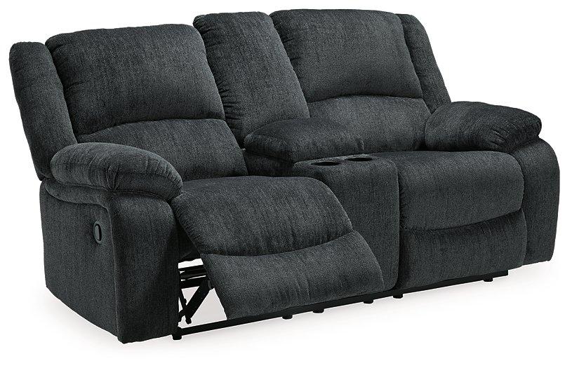 Draycoll Reclining Loveseat with Console - De Avenue Furniture