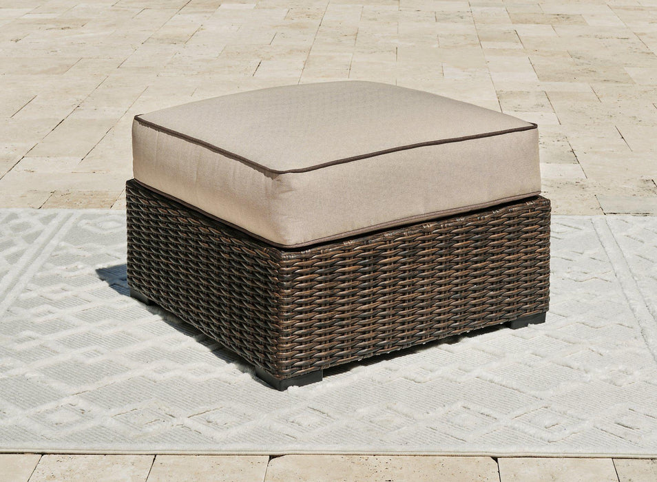 Coastline Bay Outdoor Ottoman with Cushion - De Avenue Furniture