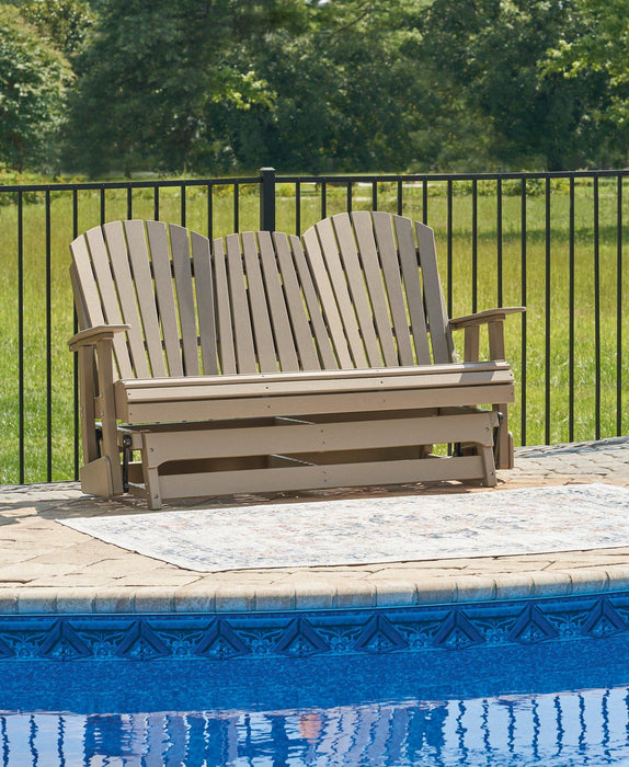 Hyland wave Outdoor Glider Loveseat - De Avenue Furniture