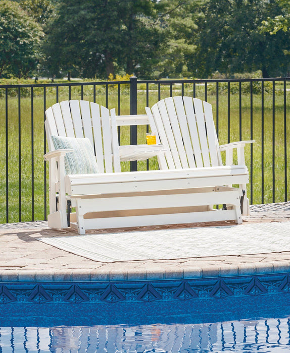 Hyland wave Outdoor Glider Loveseat - De Avenue Furniture