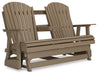 Hyland wave Outdoor Glider Loveseat - De Avenue Furniture
