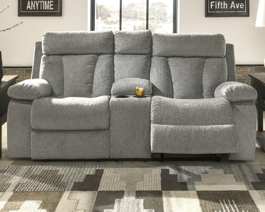 Mitchiner Reclining Loveseat with Console - De Avenue Furniture