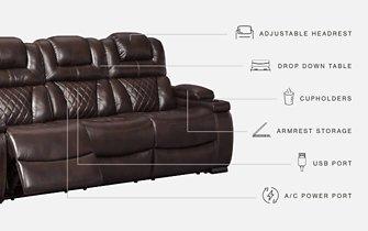 Warnerton Power Reclining Sofa - De Avenue Furniture