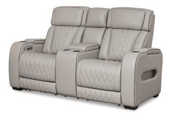 Boyington Power Reclining Loveseat with Console - De Avenue Furniture