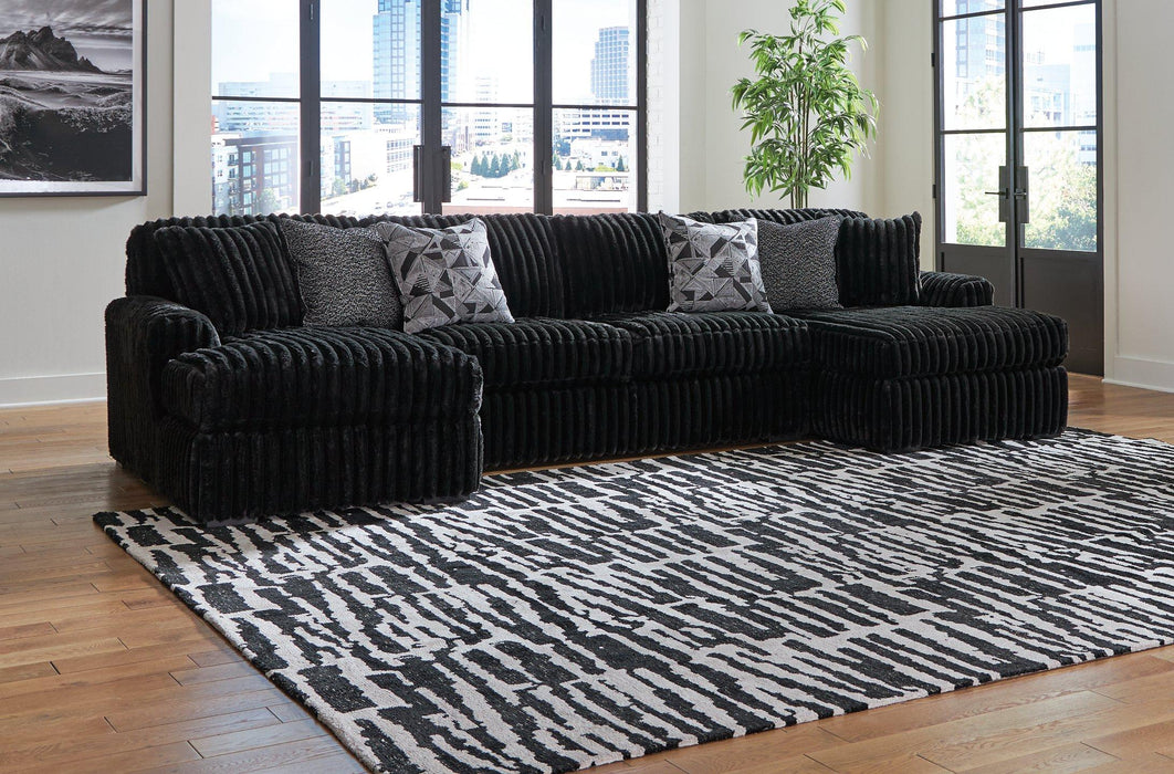 Midnight-Madness Sectional with Chaise - De Avenue Furniture