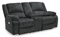 Draycoll Power Reclining Loveseat with Console - De Avenue Furniture