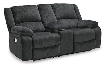 Draycoll Power Reclining Loveseat with Console - De Avenue Furniture