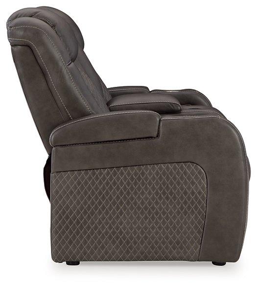 Fyne-Dyme Power Reclining Loveseat with Console - De Avenue Furniture