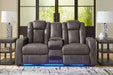 Fyne-Dyme Power Reclining Loveseat with Console - De Avenue Furniture