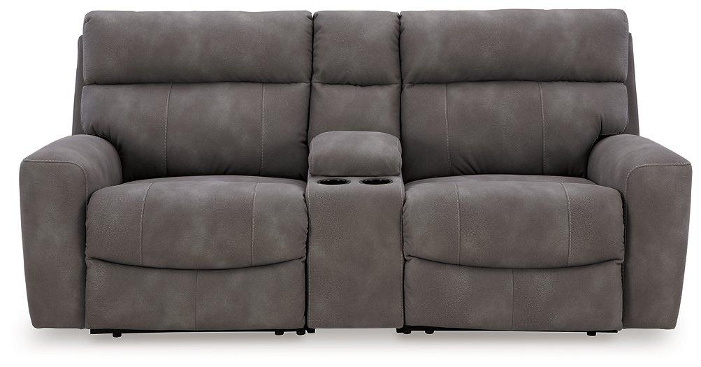 Next-Gen DuraPella Power Reclining Sectional Loveseat with Console - De Avenue Furniture