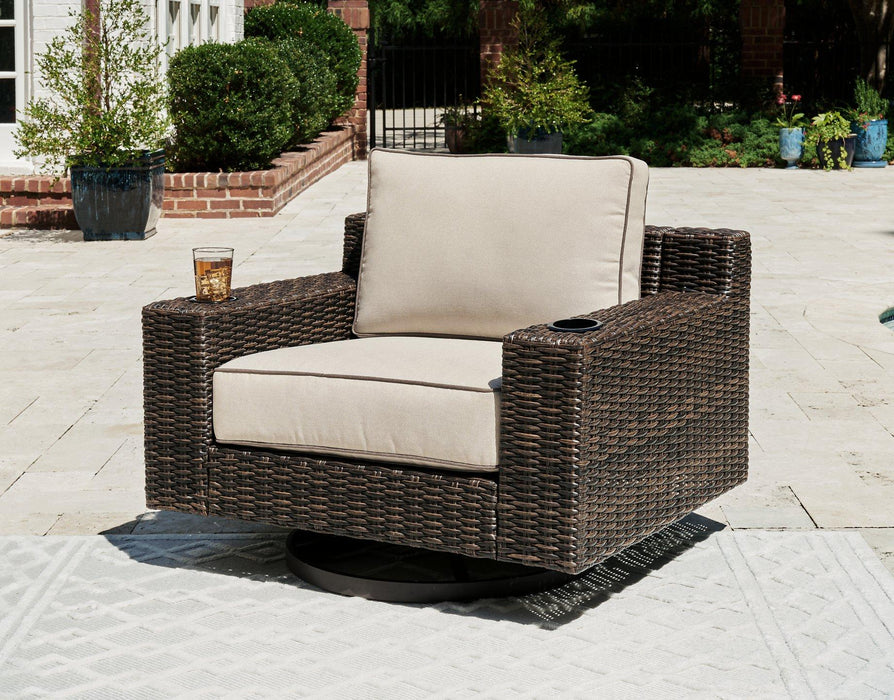 Coastline Bay Outdoor Swivel Lounge with Cushion - De Avenue Furniture