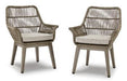 Beach Front Arm Chair with Cushion (Set of 2) - De Avenue Furniture