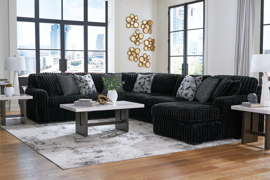 Midnight-Madness Sectional with Chaise - De Avenue Furniture