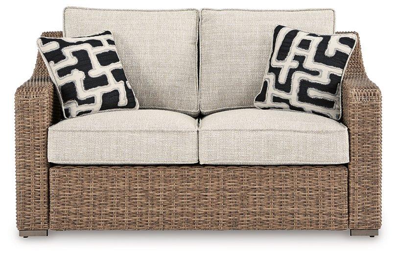 Beachcroft Outdoor Loveseat with Cushion - De Avenue Furniture