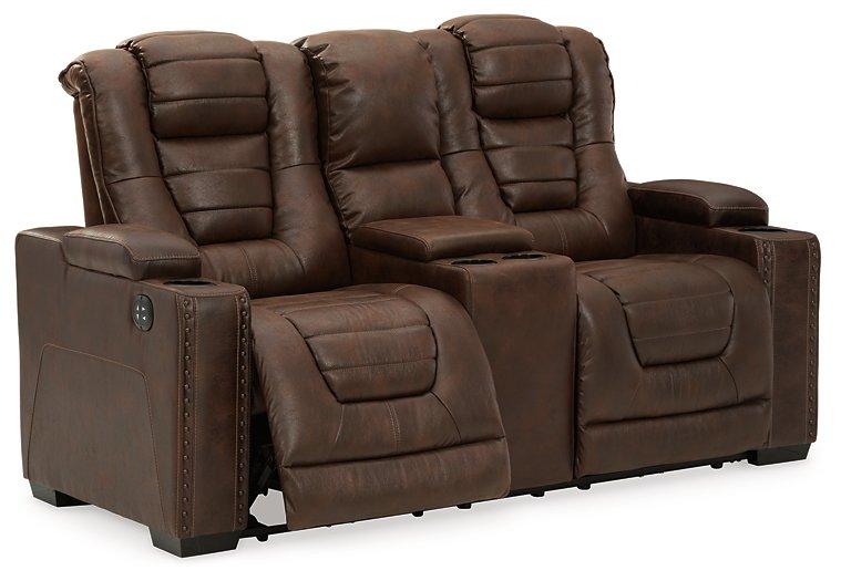 Owner's Box Power Reclining Loveseat with Console - De Avenue Furniture
