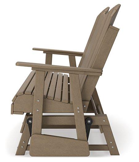 Hyland wave Outdoor Glider Loveseat - De Avenue Furniture