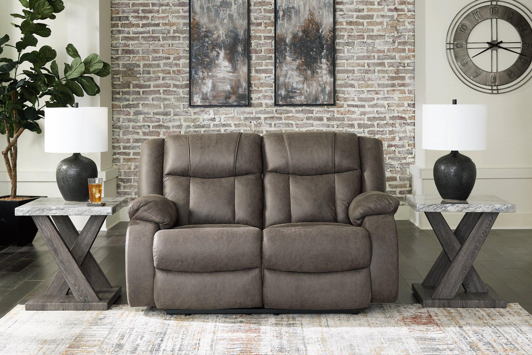 First Base Reclining Loveseat - De Avenue Furniture