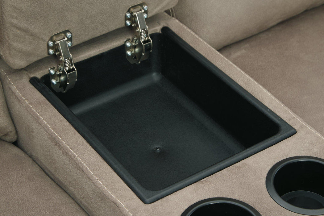 Cavalcade Power Reclining Loveseat with Console - De Avenue Furniture