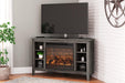 Arlenbry Corner TV Stand with Electric Fireplace - De Avenue Furniture