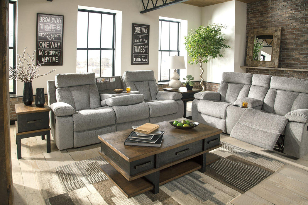 Mitchiner Reclining Loveseat with Console - De Avenue Furniture