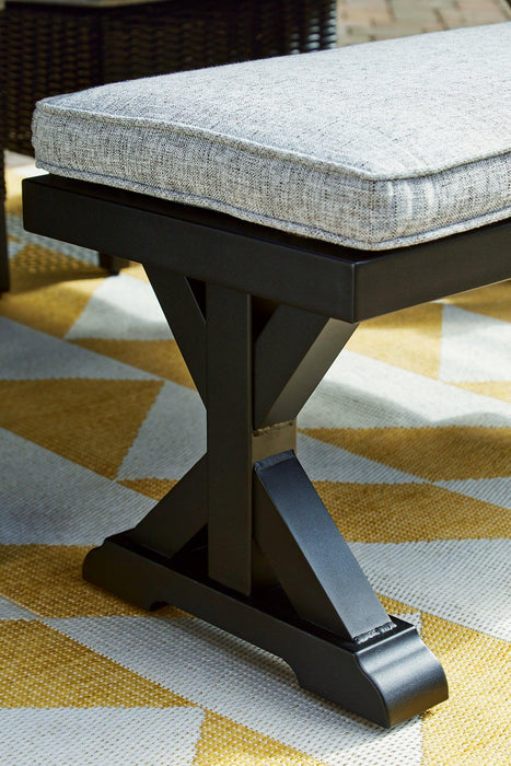 Beachcroft Outdoor Bench with Cushion - De Avenue Furniture