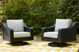 Beachcroft Outdoor Swivel Lounge with Cushion - De Avenue Furniture