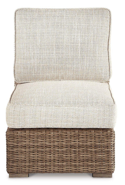 Beachcroft Outdoor Armless Chair with Cushion - De Avenue Furniture