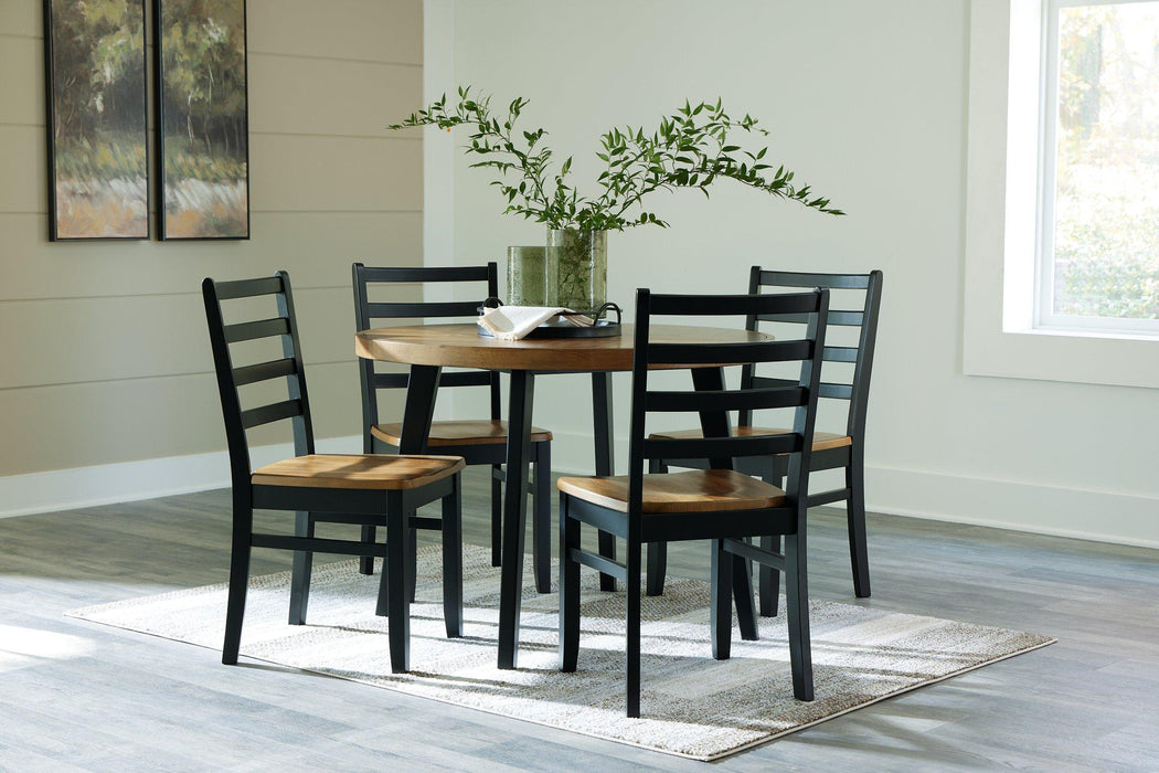 Blondon Dining Table and 4 Chairs (Set of 5) - De Avenue Furniture