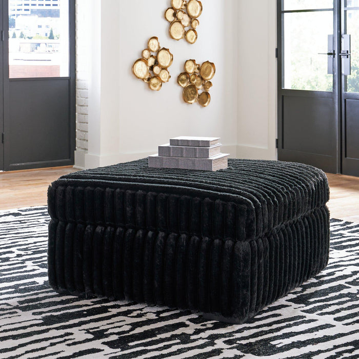 Midnight-Madness Oversized Accent Ottoman - De Avenue Furniture