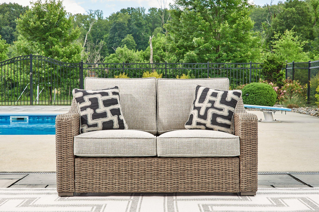 Beachcroft Outdoor Loveseat with Cushion - De Avenue Furniture