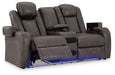 Fyne-Dyme Power Reclining Loveseat with Console - De Avenue Furniture