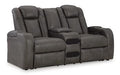 Fyne-Dyme Power Reclining Loveseat with Console - De Avenue Furniture