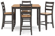 Gesthaven Counter Height Dining Table and 4 Barstools (Set of 5) - De Avenue Furniture