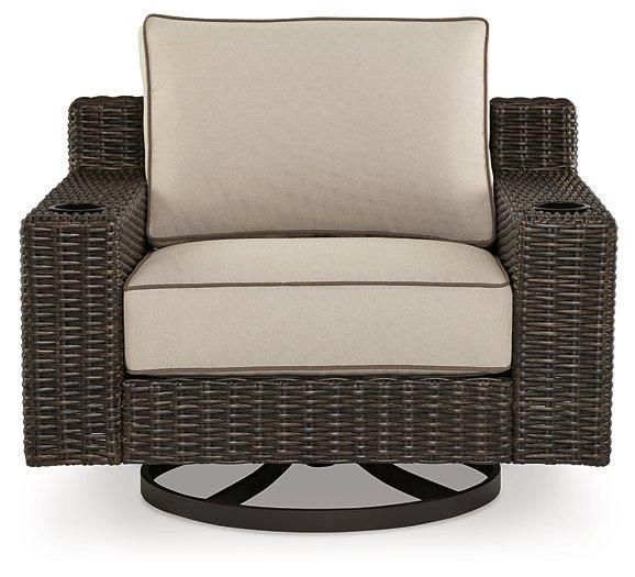 Coastline Bay Outdoor Swivel Lounge with Cushion - De Avenue Furniture